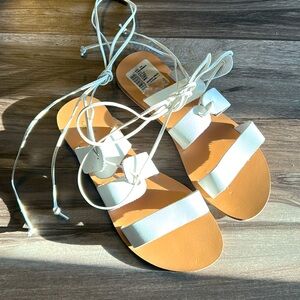 Splendid white  Lace-Up Gladiator Sandals